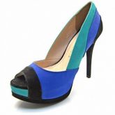 Peep Toe Meia Pata Salto Alto Via Marte